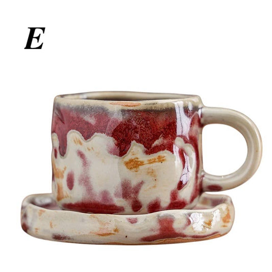 Nordic Style Ceramic Coffee Cup & Saucer Set