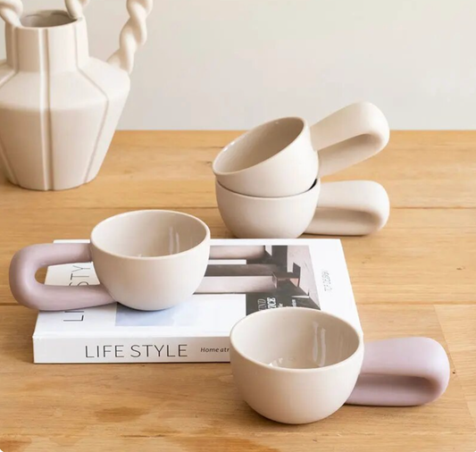 Creative Ceramic Big Handle Coffee Mug